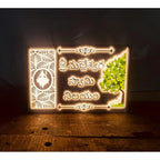 Acrylic Customized Embossed Letters LED Home Name Plate - Harshita Craft