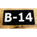 Black & White Acrylic Door Number Plate 