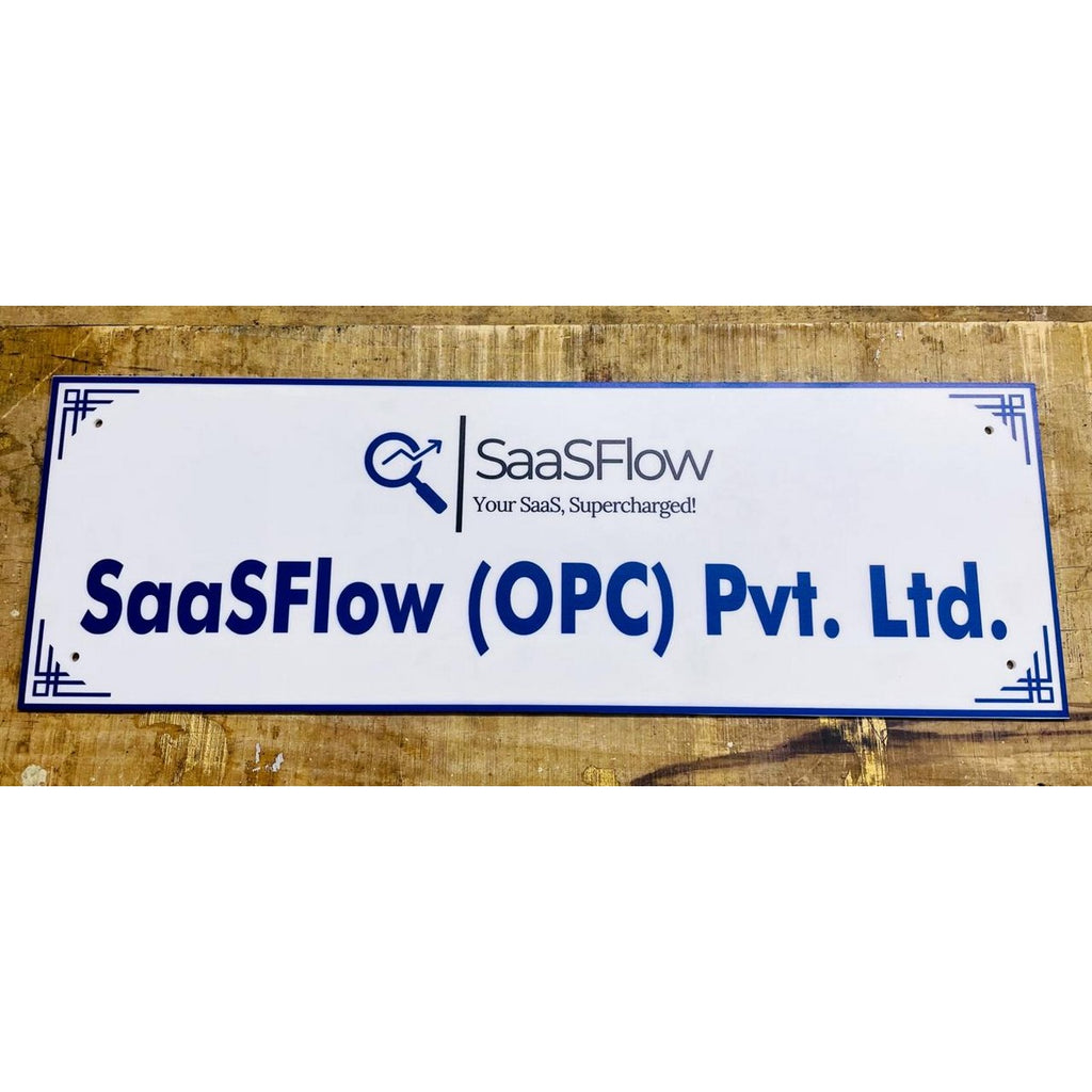 Company Acrylic Customizable Wall Name Plate for Office