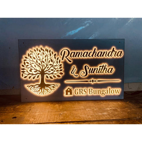  3D Embossed Letters LED House Name Plate