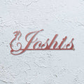 Personalized Rose Gold Ganesha Metal Name Plate for Home Entrance - Harshita Craft