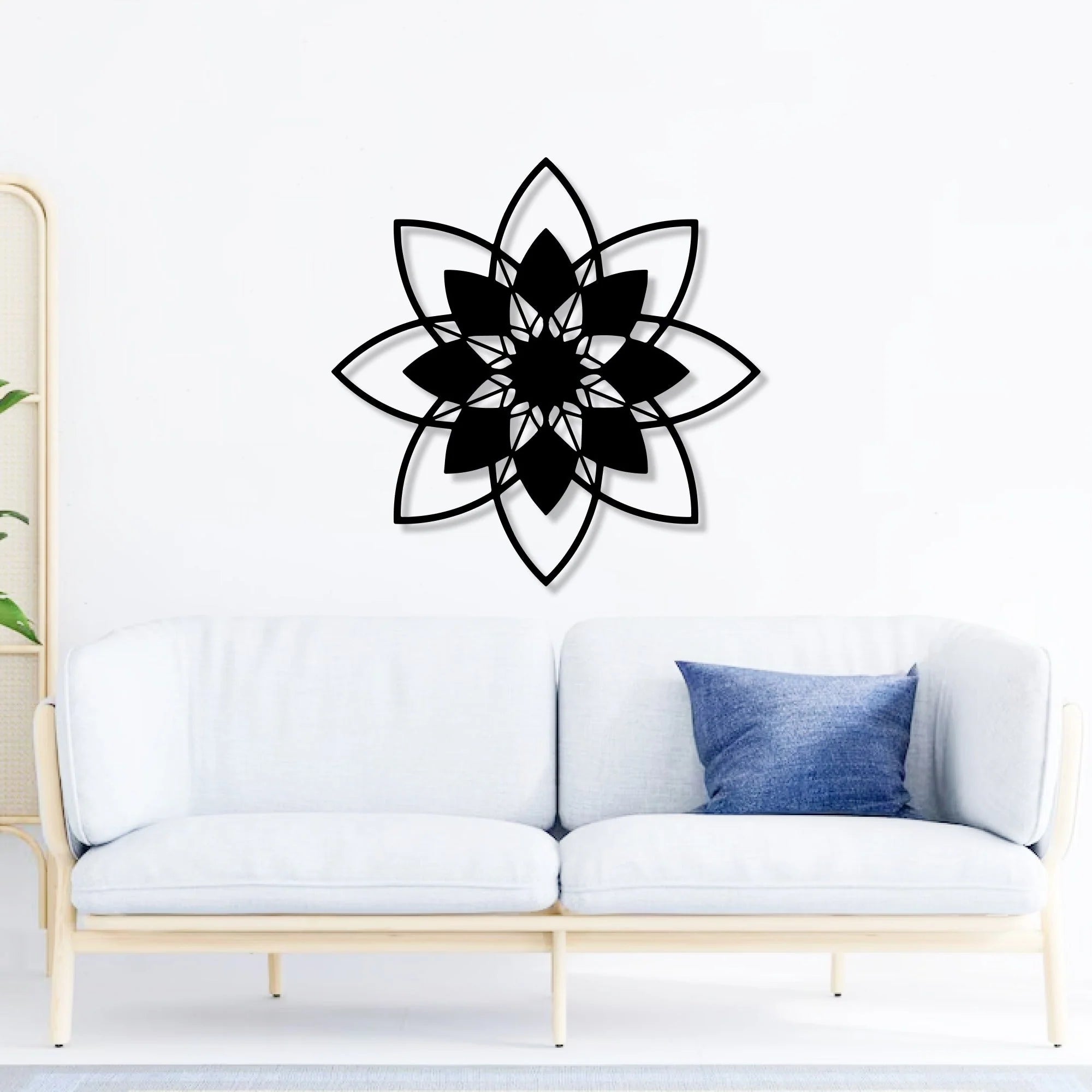 Cosmic Floral Pattern Metal Wall Art