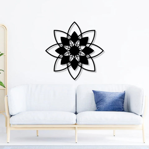 Cosmic Floral Pattern Metal Wall Art