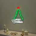 Merry Christmas Text with Tree Neon LED Light DECORMANTRA