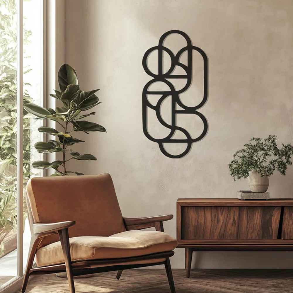 Geometric Nexus Pattern Metal Wall Art