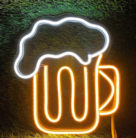 Beer Mug LED Neon Light for Wall Decor