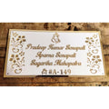 Acrylic Golden Embossed Letters Name Plate 