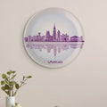 Urban Dreamscapes: Cityscape Bangalore Artistry porcelain plate - Harshita Craft