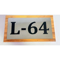 Stainless Steel Acrylic Name Plate for Home | Wooden Texture Fancy Acrylic Name Plate Design - Harshita Craft