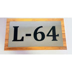 Stainless Steel Acrylic Name Plate for Home | Wooden Texture Fancy Acrylic Name Plate Design - Harshita Craft