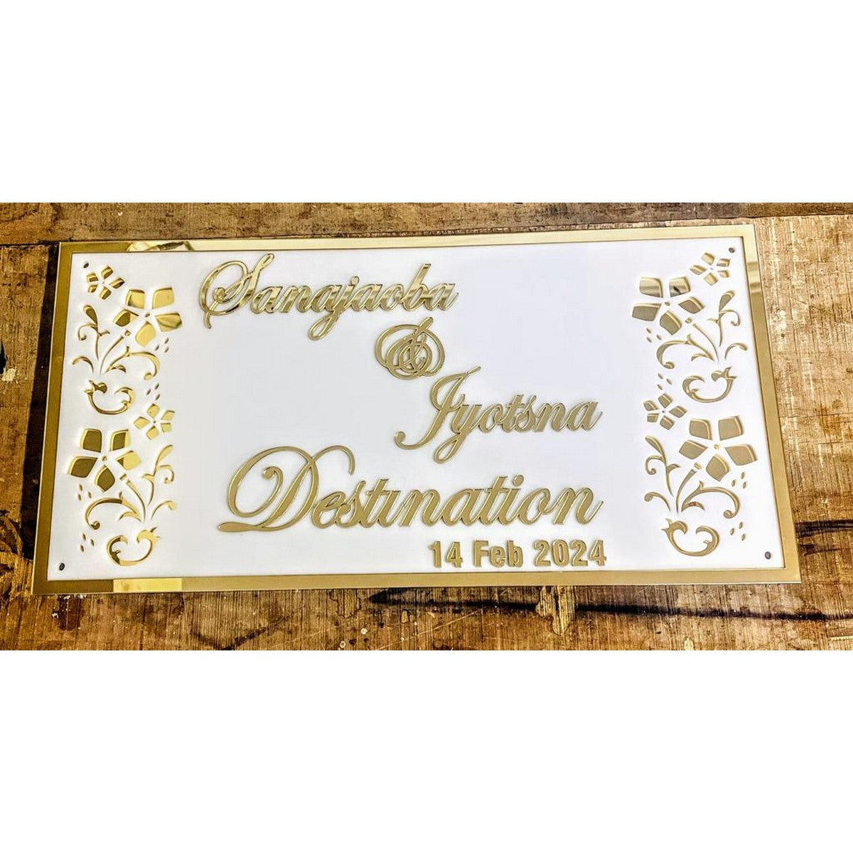 Acrylic Name Plate Design with 3D Embossed Letters