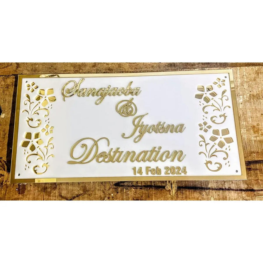 Acrylic Name Plate Design with 3D Embossed Letters