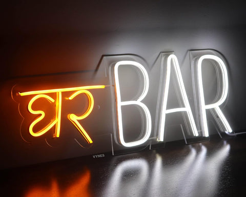 Ghar Bar Neon Light