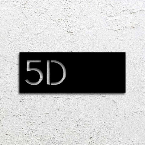 Personalized Laser Cut Minimalist Steel Name Plate for Home Entrance