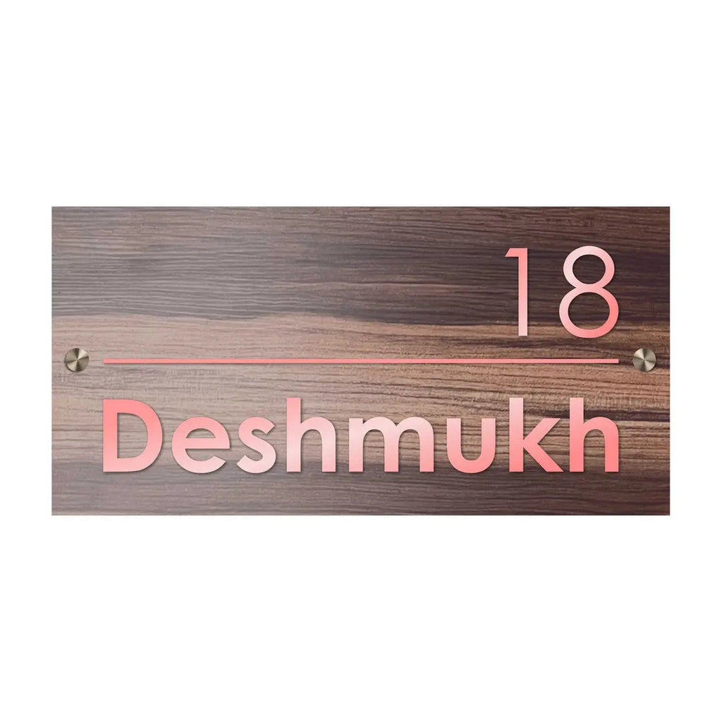 ACP Acrylic Name Plate for Home | Custom Fancy Acrylic Name Plate Design - Harshita Craft