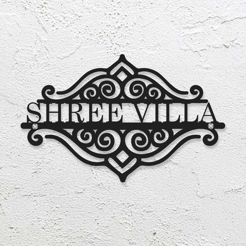 Personalized Laser Cut Metal Name Plate for Home | Sleek Steel Design