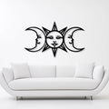 Celestial Sun & Moon Metal Wall Art