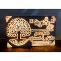 White & Golden Acrylic LED Name Plate for Home - Harshita Craft