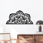Divided Mandala Pattern Metal Wall Art