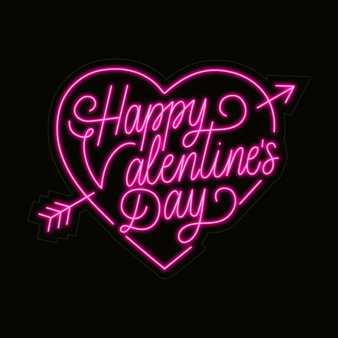 Happy Valentine’s Day Neon Light Sign | Romantic Neon Light for Bedroom & Wall Decor