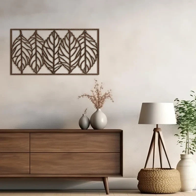 Minimalist Leaf Blade Abstract Metal Wall Art