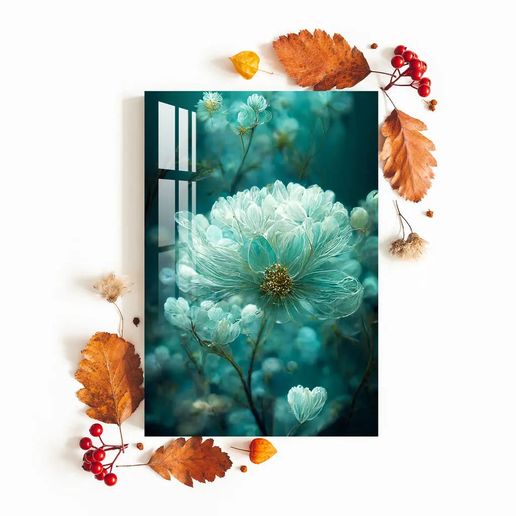 Alluring Turquoise Acrylic Wall Art DECORMANTRA