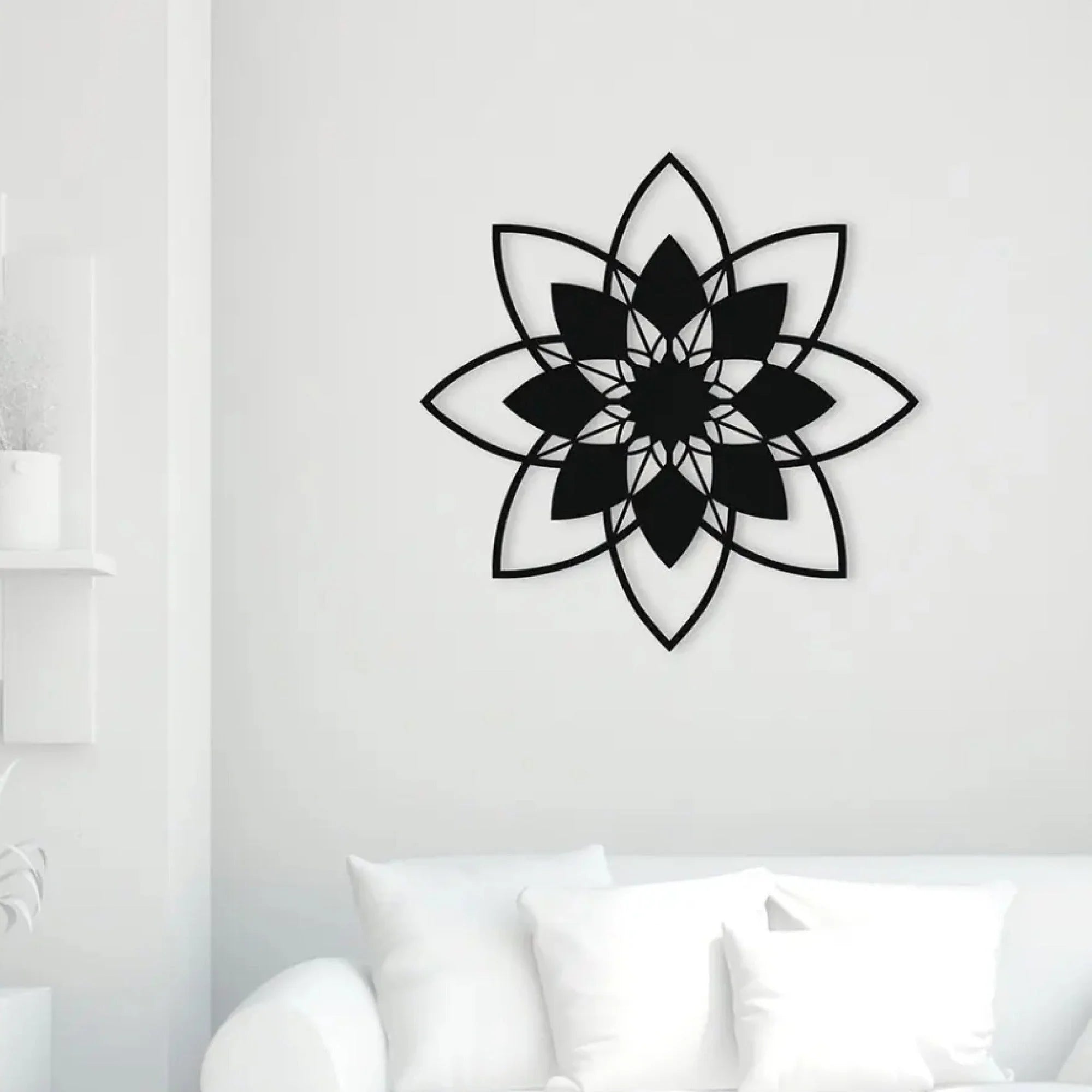 Cosmic Floral Pattern Metal Wall Art