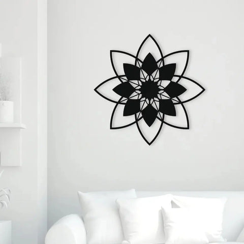 Cosmic Floral Pattern Metal Wall Art