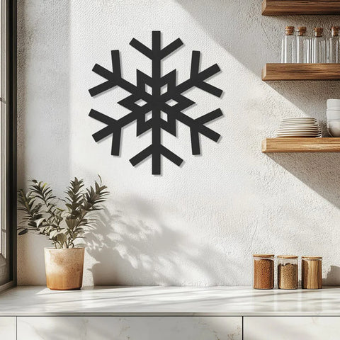 Snowflake Winter Design Metal Wall Art