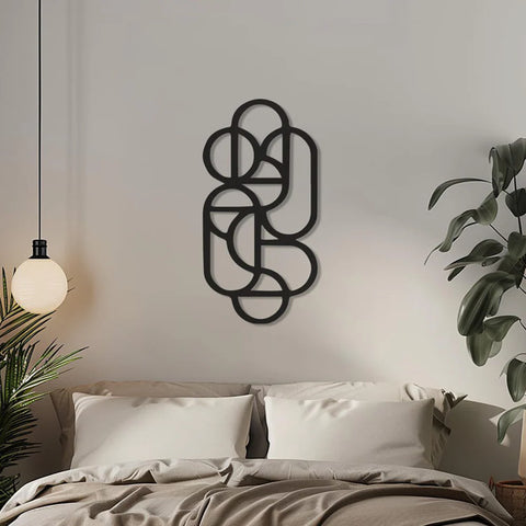 Geometric Nexus Pattern Metal Wall Art