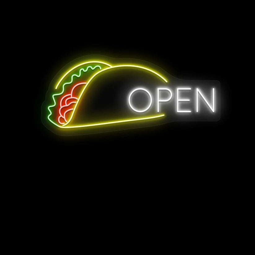 Tacos Open Neon light