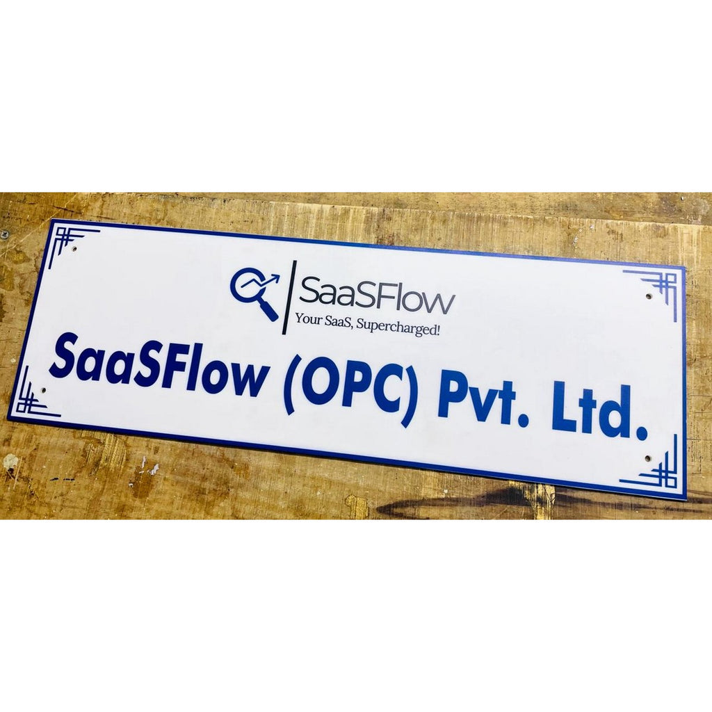 Company Acrylic Customizable Wall Name Plate for Office