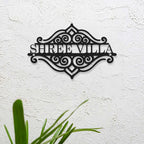 Personalized Laser Cut Metal Name Plate for Home | Sleek Steel Design - Harshita Craft
