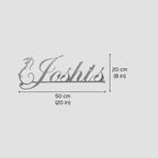 Personalized Rose Gold Ganesha Metal Name Plate for Home Entrance - Harshita Craft
