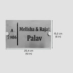 Personalized LED Metal Name Plate for Home – Waterproof Soft Gold Steel Name Plate - Harshita Craft
