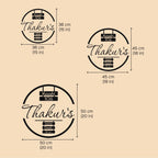 Modern Round Laser Cut Metal Name Plate for Home - Harshita Craft