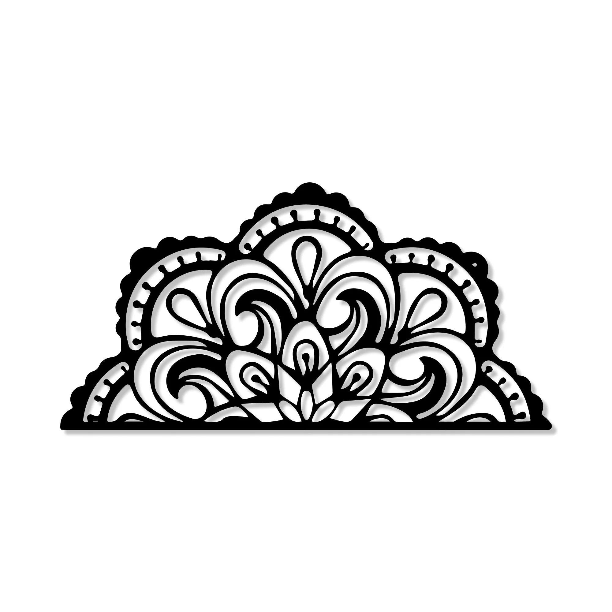 Divided Mandala Pattern Metal Wall Art