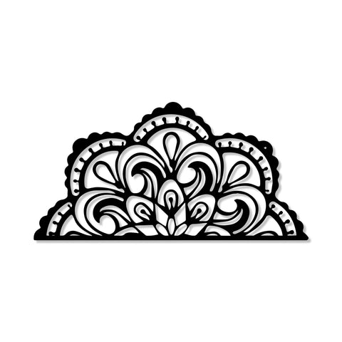 Divided Mandala Pattern Metal Wall Art