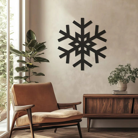Snowflake Winter Design Metal Wall Art