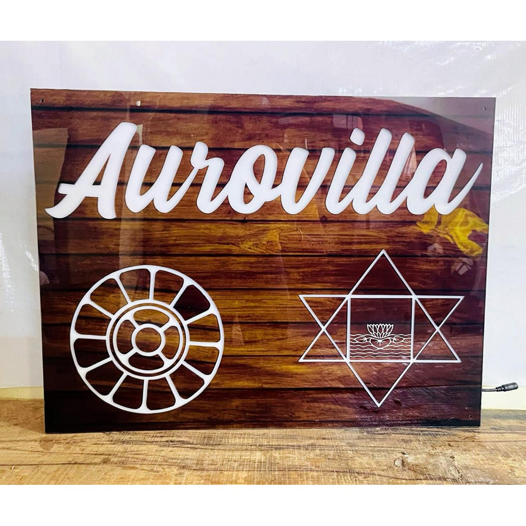 Wooden Finish Acrylic Customizable Waterproof Name Plate for Home