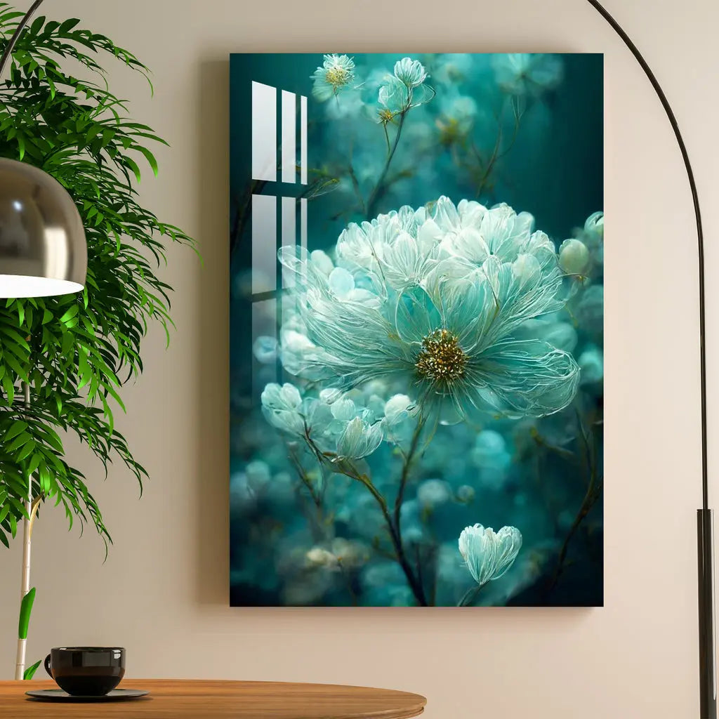 Alluring Turquoise Acrylic Wall Art DECORMANTRA