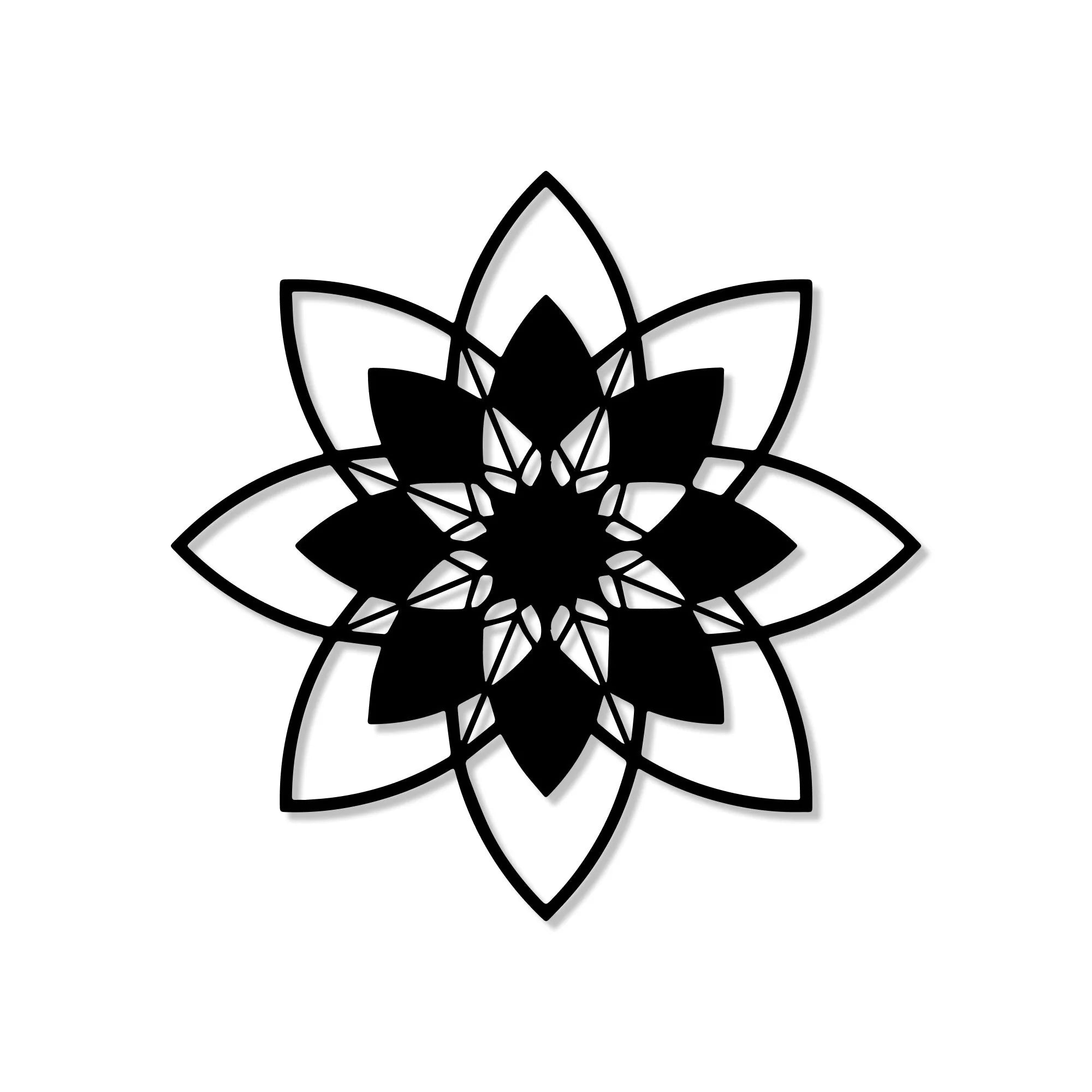 Cosmic Floral Pattern Metal Wall Art