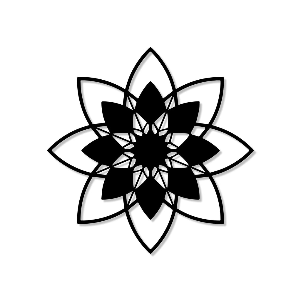 Cosmic Floral Pattern Metal Wall Art