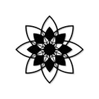 Cosmic Floral Pattern Metal Wall Art