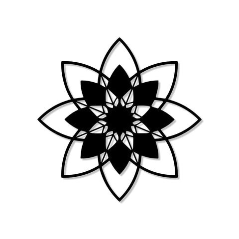 Cosmic Floral Pattern Metal Wall Art