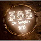 Round Acrylic LED Name Plate Design 