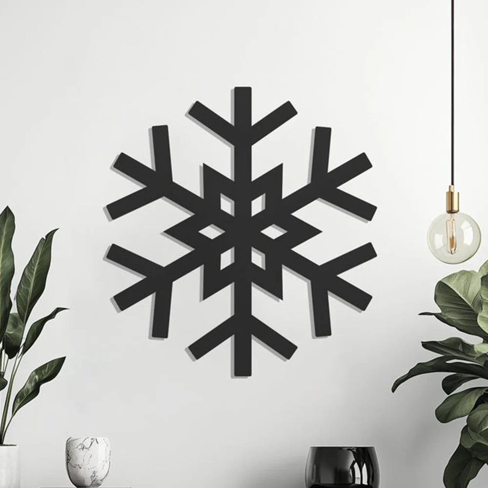 Snowflake Winter Design Metal Wall Art