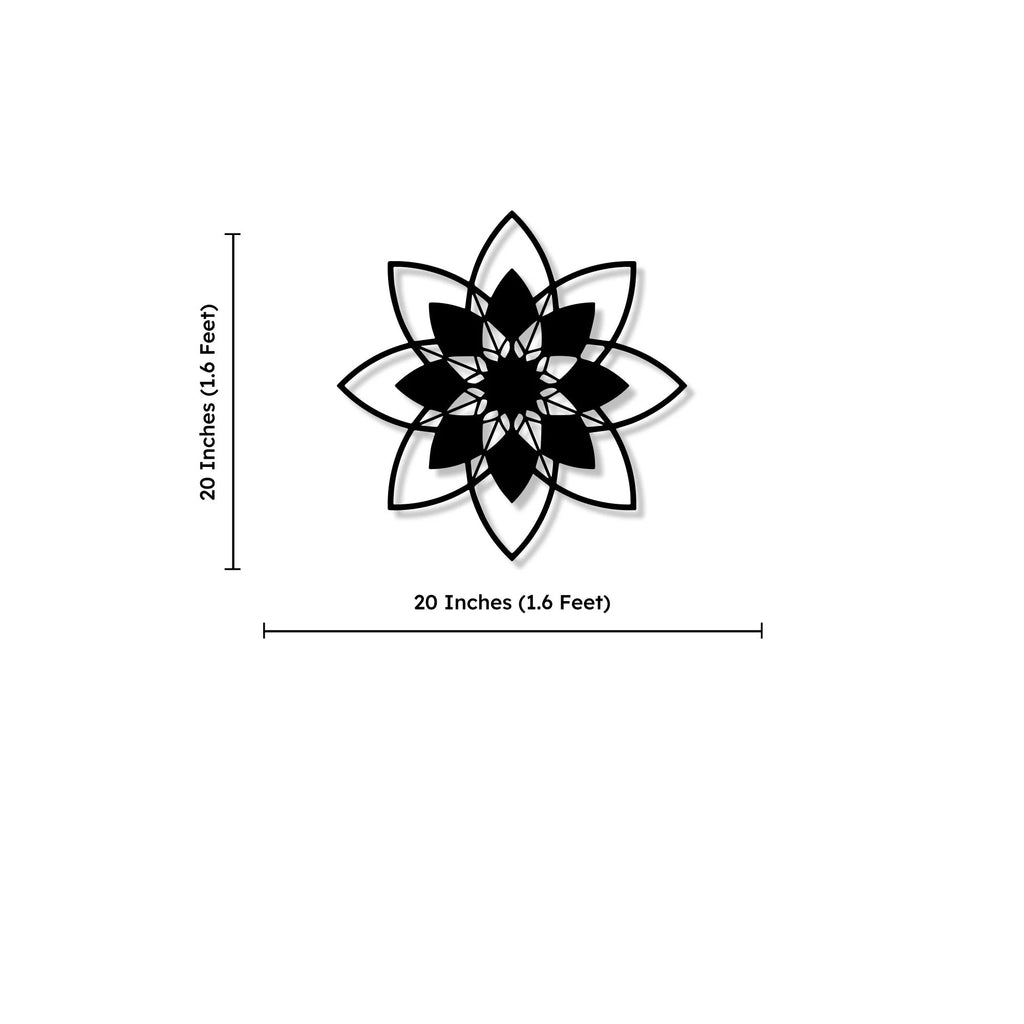 Cosmic Floral Pattern Metal Wall Art