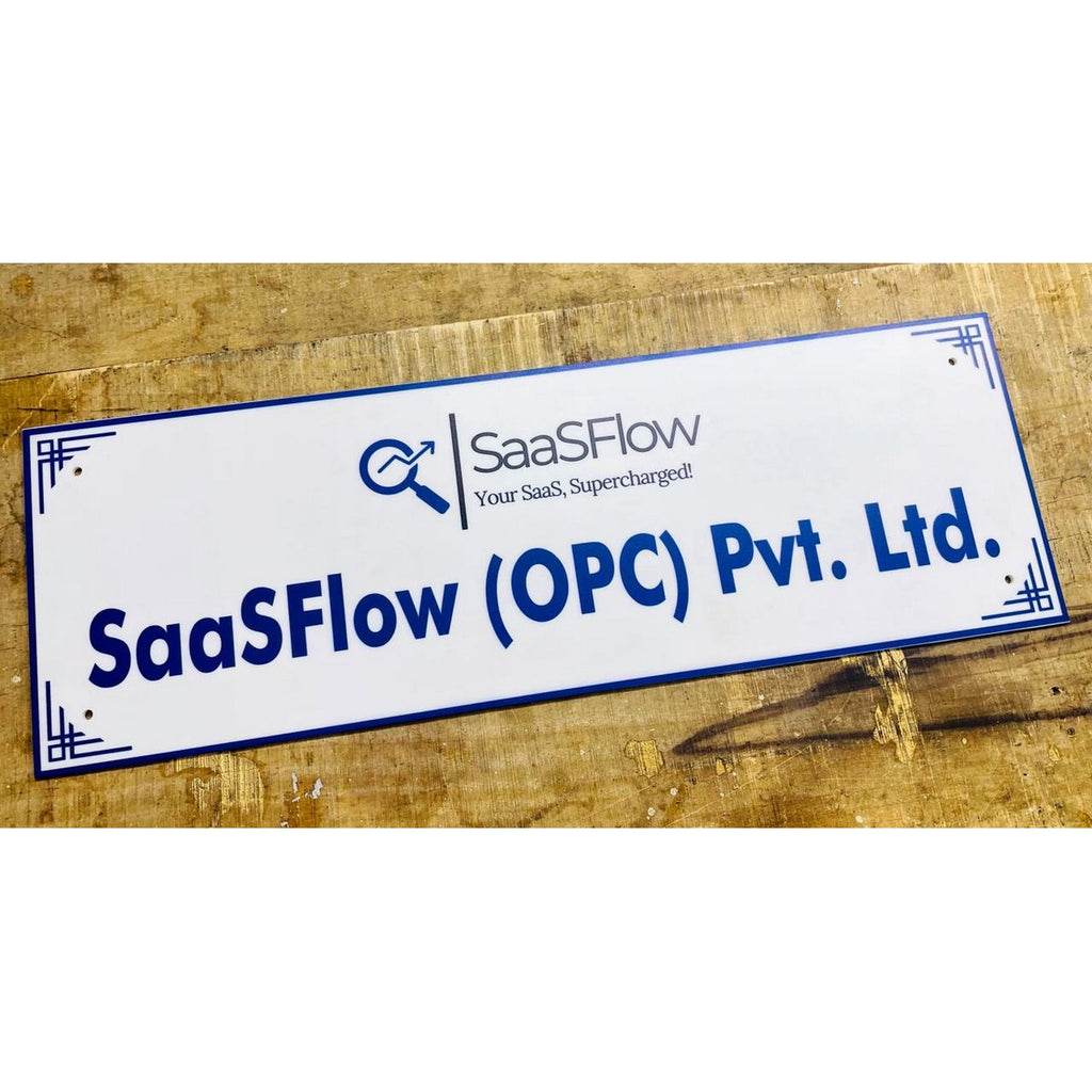 Company Acrylic Customizable Wall Name Plate for Office - Harshita Craft