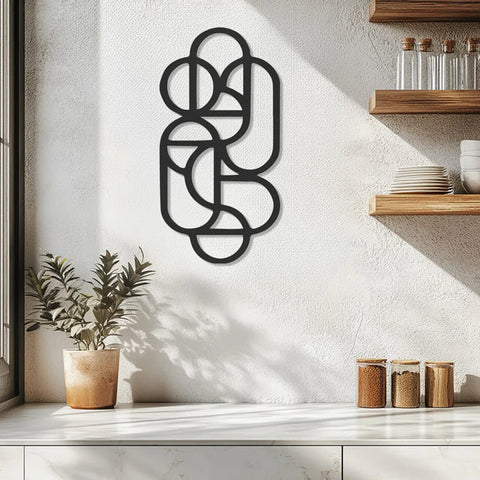 Geometric Nexus Pattern Metal Wall Art